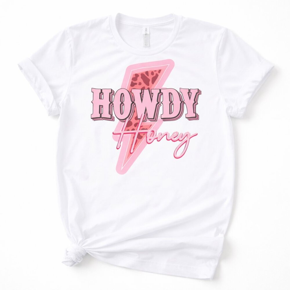 Howdy Honey Graphic T Shirt Trendy Boutique Style Tee Women Gift White